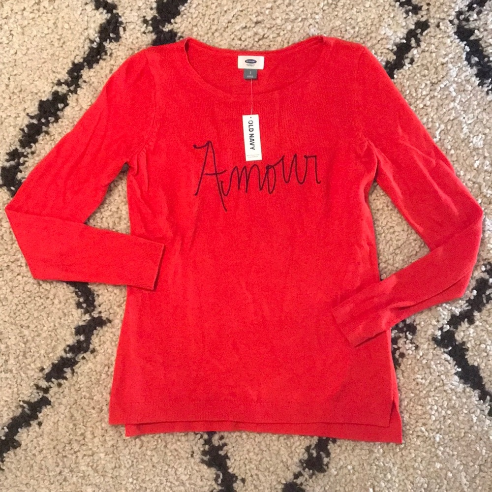 Bold and fun orange/red sweater